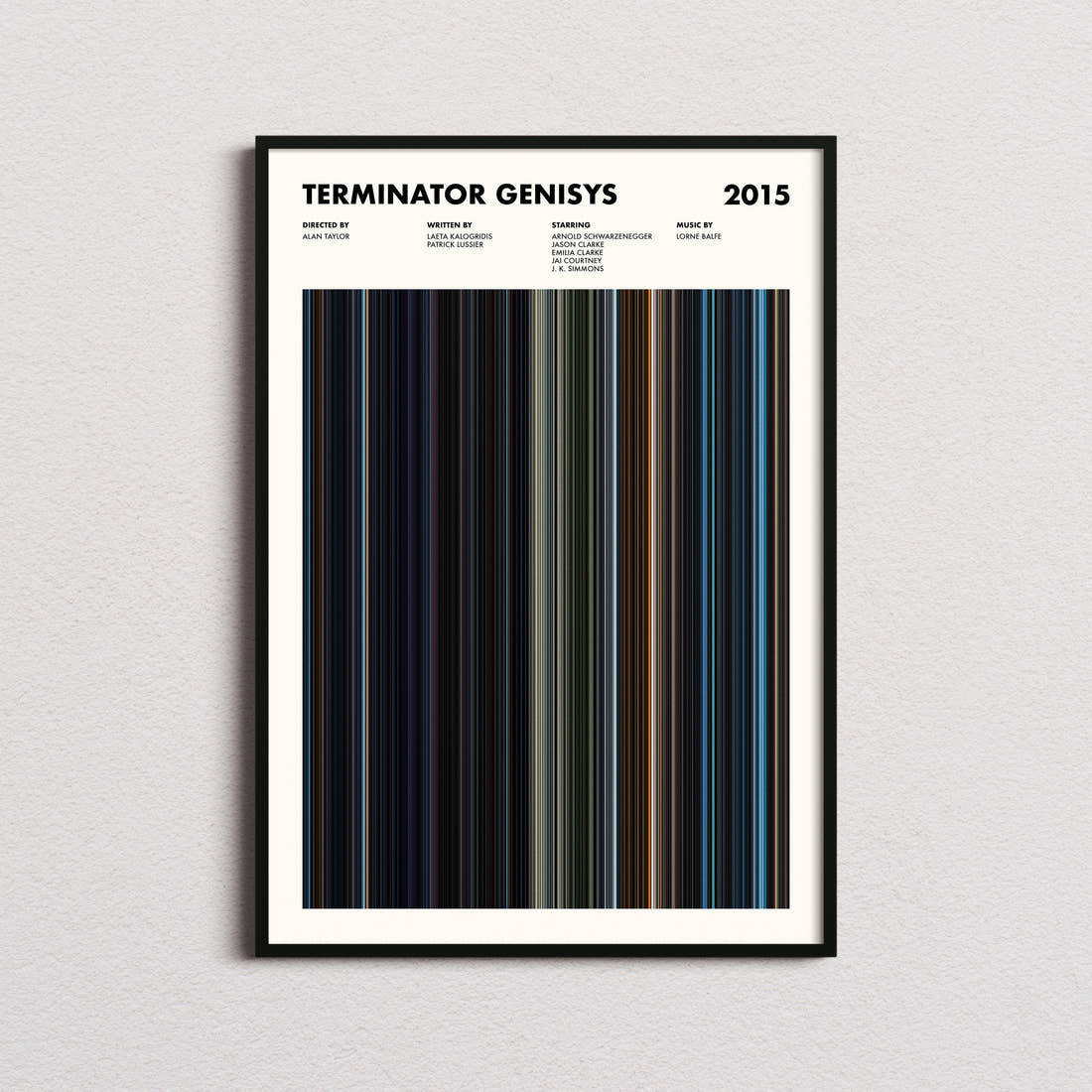 Terminator Genisys Movie Barcode Poster