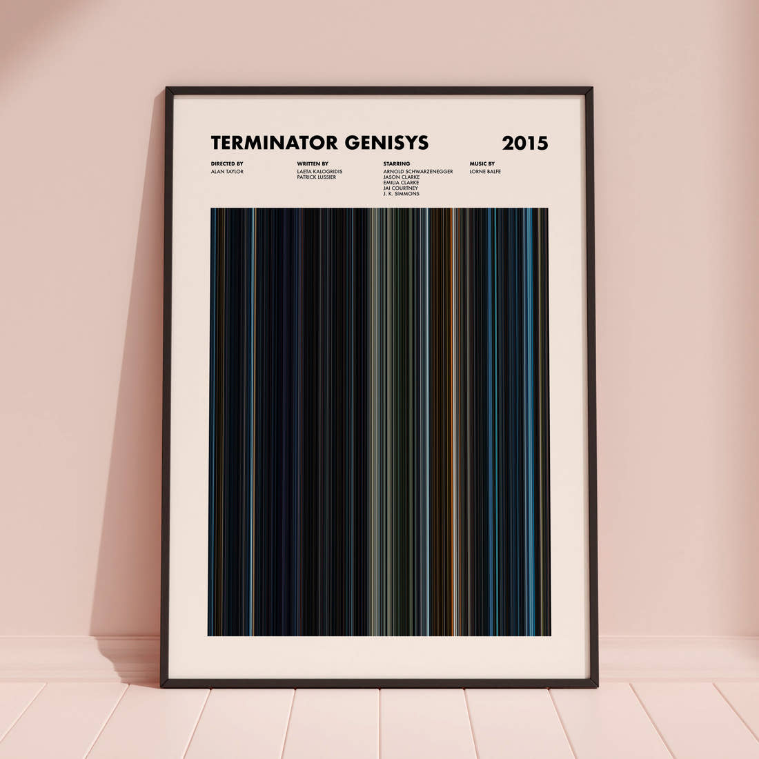 Terminator Genisys Movie Barcode Poster