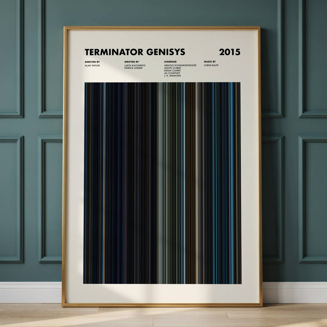 Terminator Genisys Movie Barcode Poster