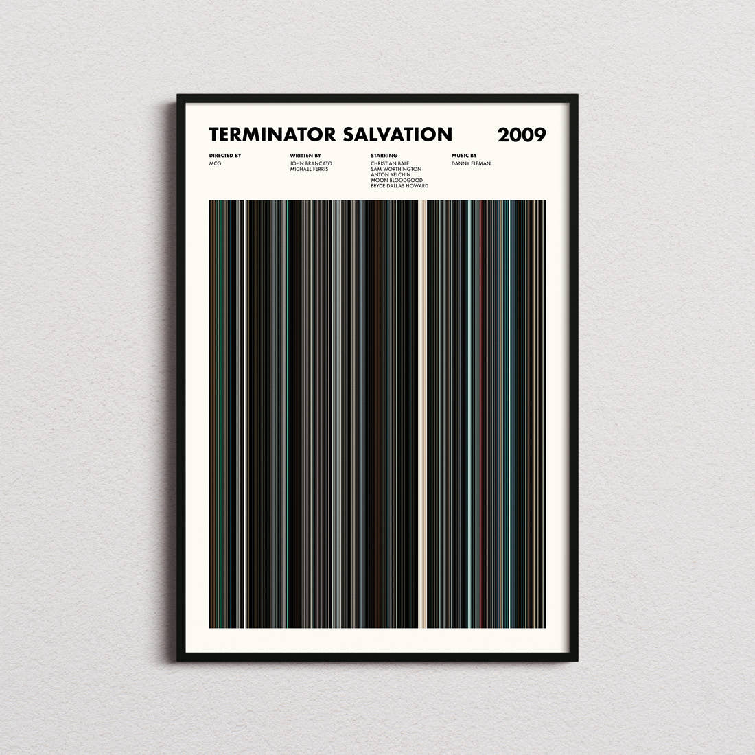 Terminator Salvation Movie Barcode Poster