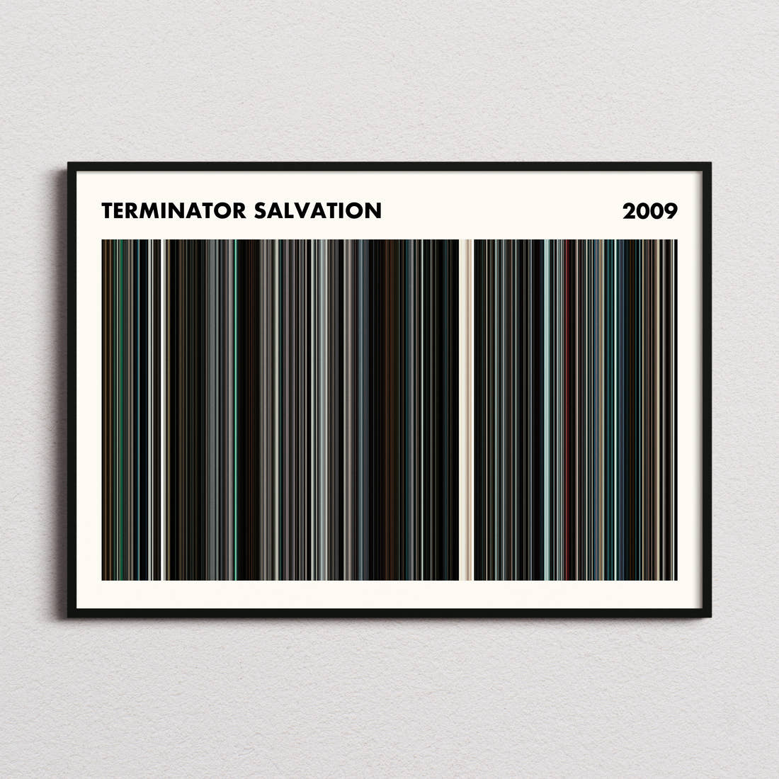 Terminator Salvation Movie Barcode Poster - Simplified