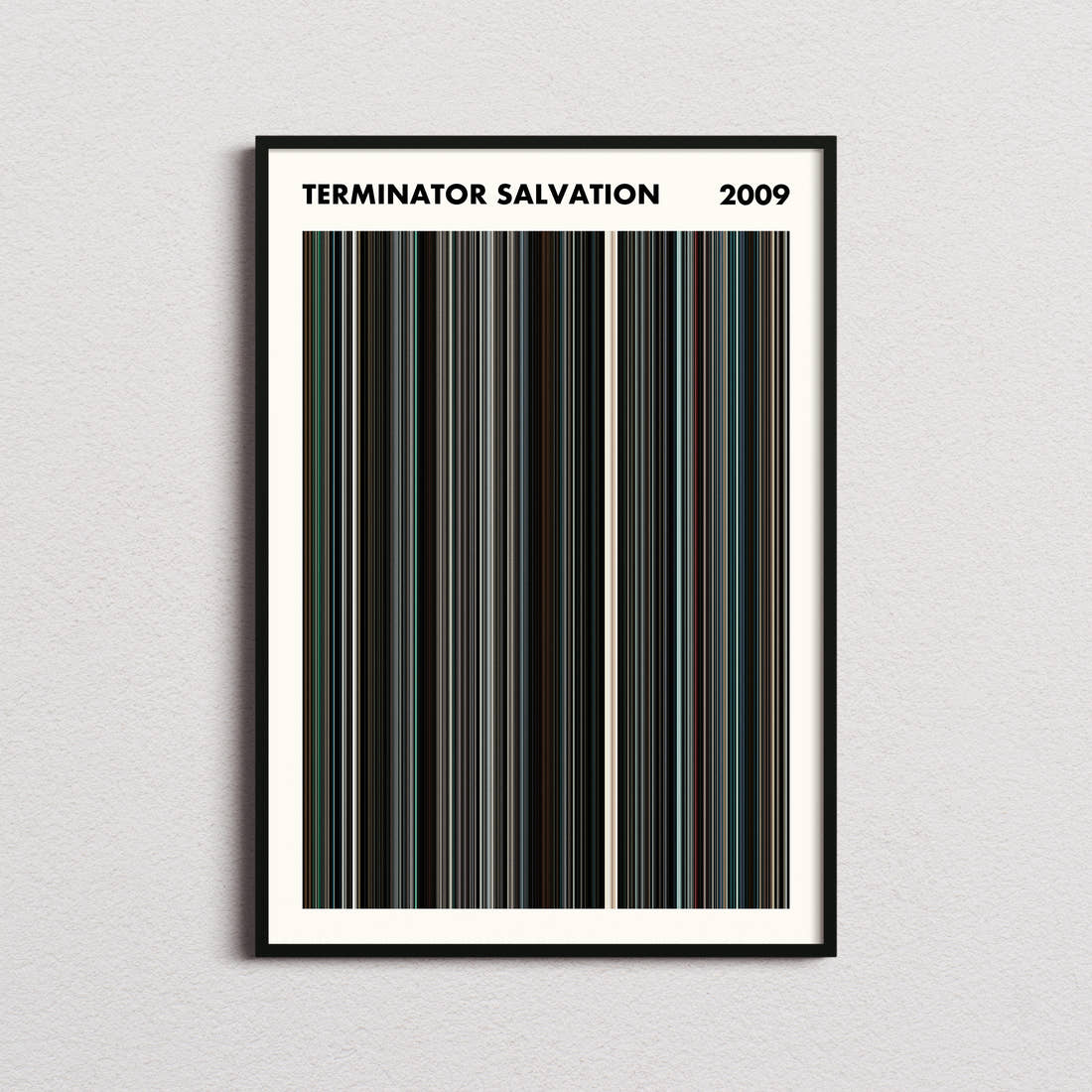 Terminator Salvation Movie Barcode Poster - Simplified