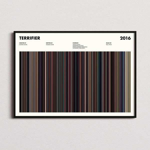 Terrifier Movie Barcode Poster
