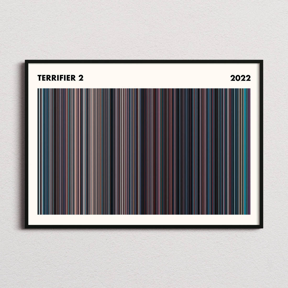 Terrifier 2 Movie Barcode Poster - Simplified