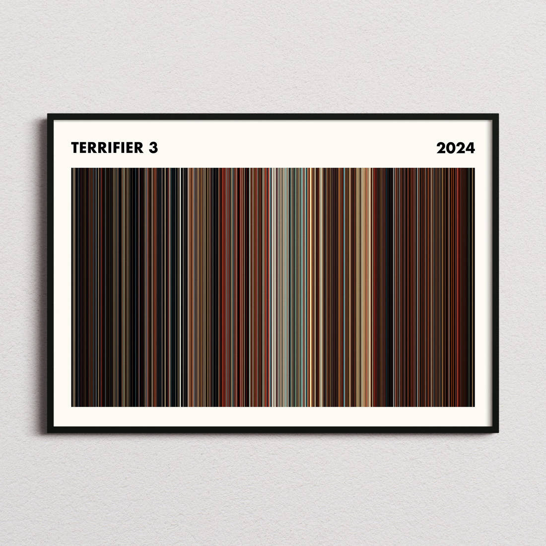 Terrifier 3 Movie Barcode Poster - Simplified