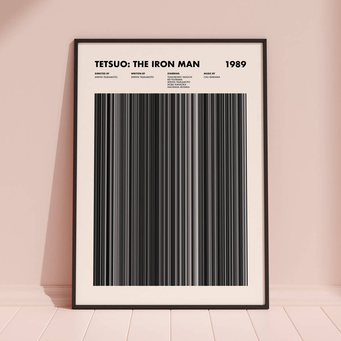 Tetsuo: The Iron Man Movie Barcode Poster