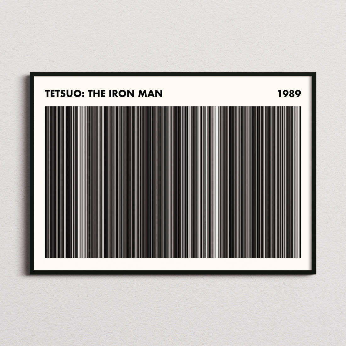 Tetsuo: The Iron Man Movie Barcode Poster - Simplified