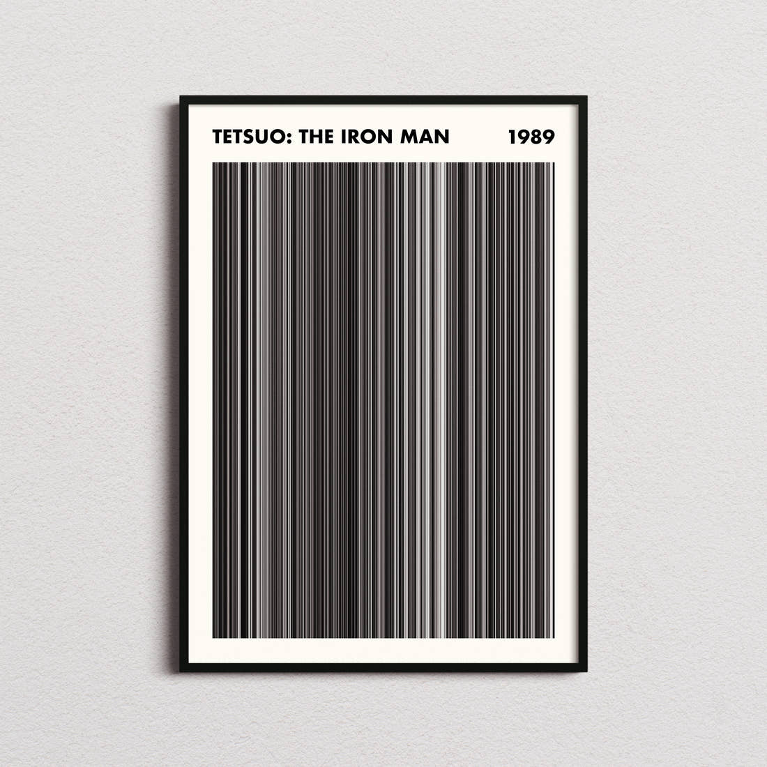 Tetsuo: The Iron Man Movie Barcode Poster - Simplified