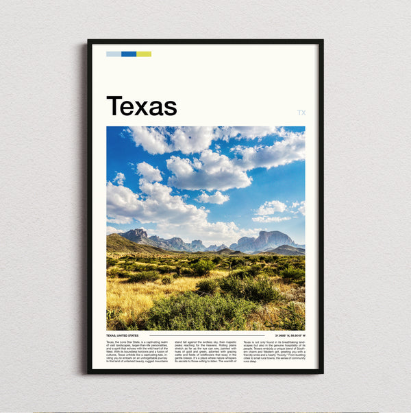 Texas - Desert Mountains - Travel Print