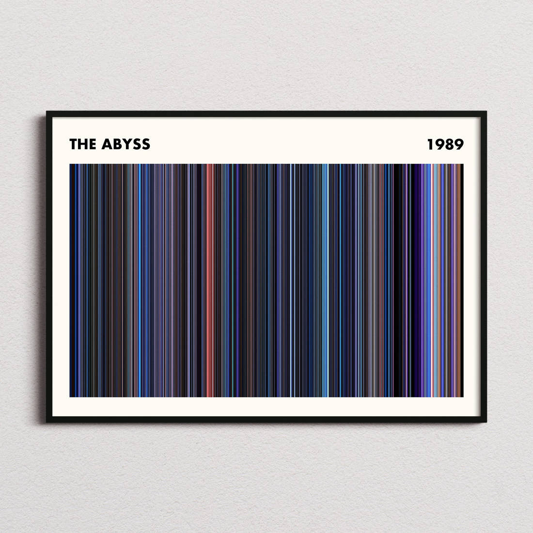 The Abyss Movie Barcode Poster - Simplified