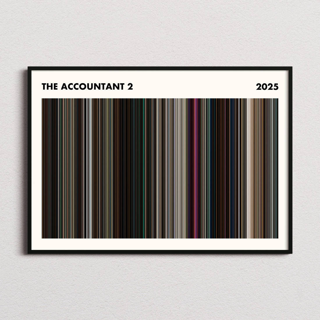 The Accountant 2 Movie Barcode Poster - Simplified