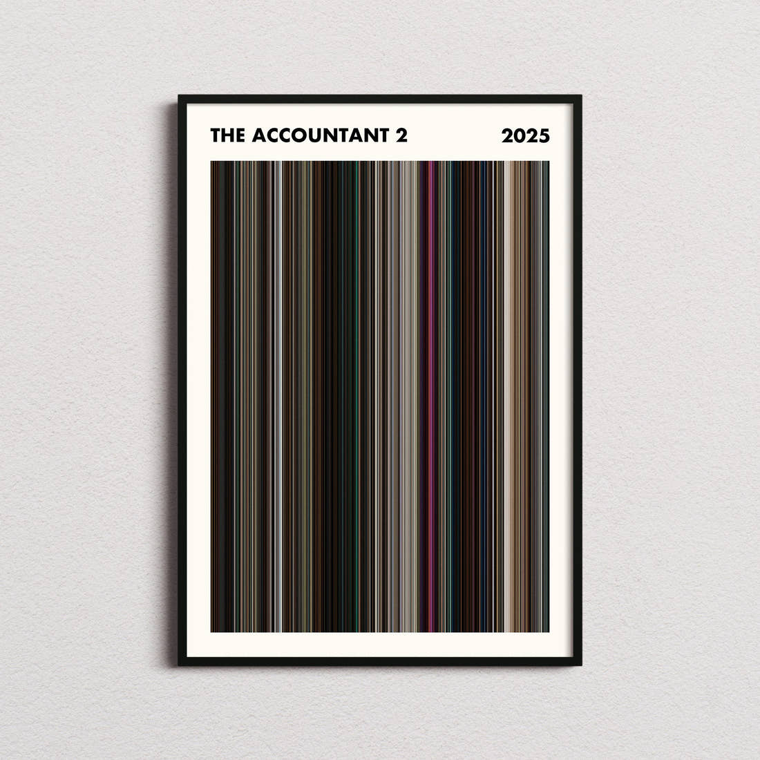 The Accountant 2 Movie Barcode Poster - Simplified