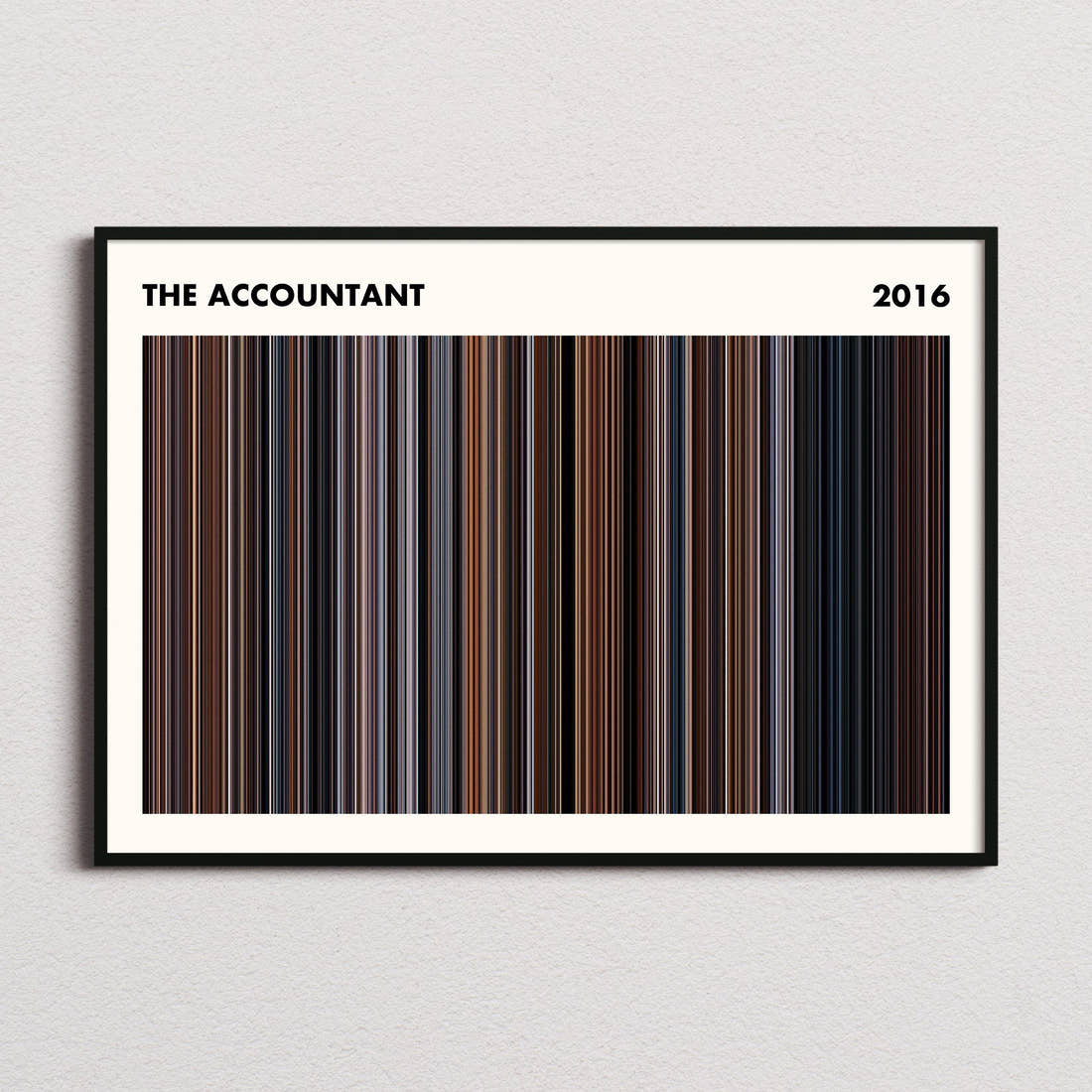 The Accountant Movie Barcode Poster - Simplified