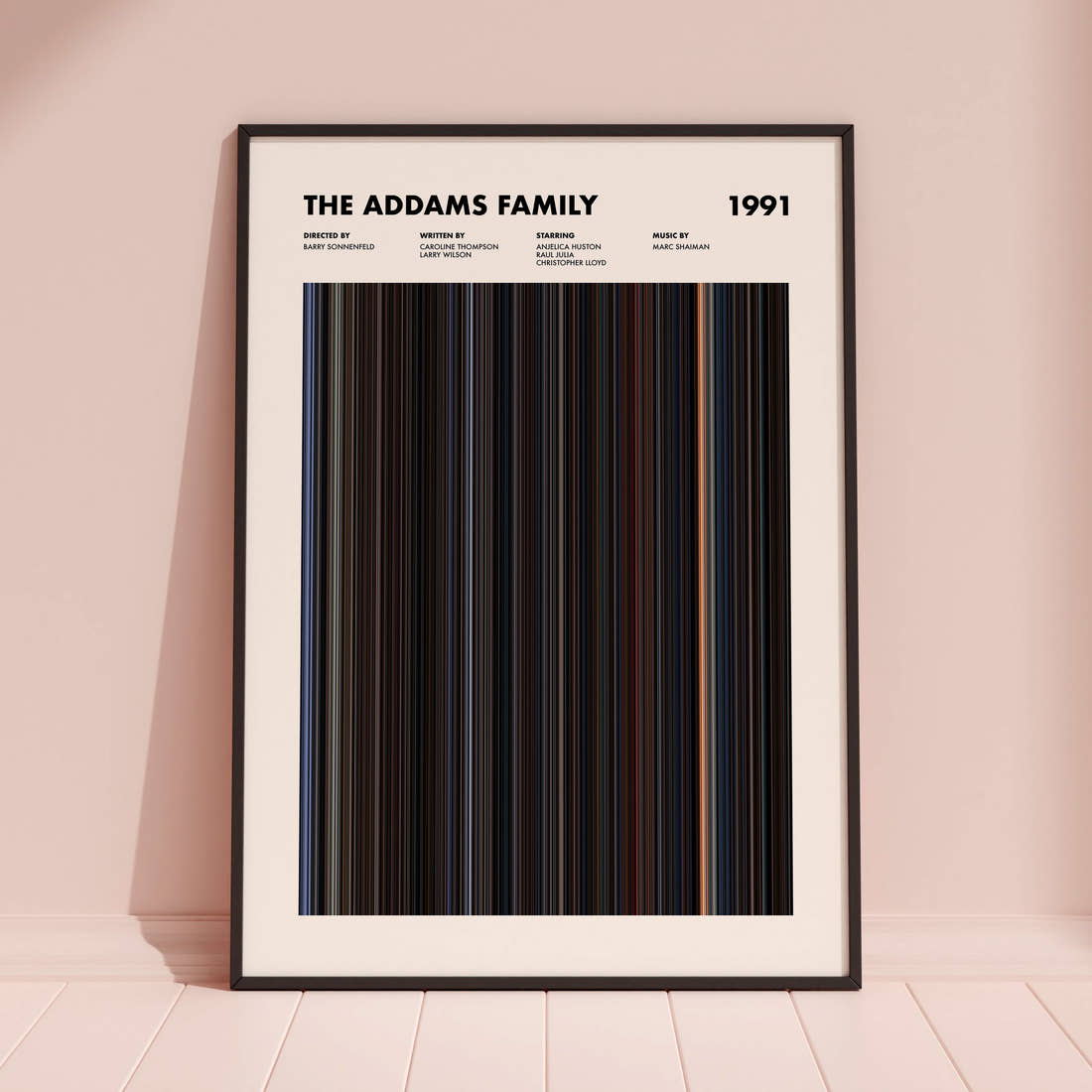 The Addams Family Movie Barcode Poster