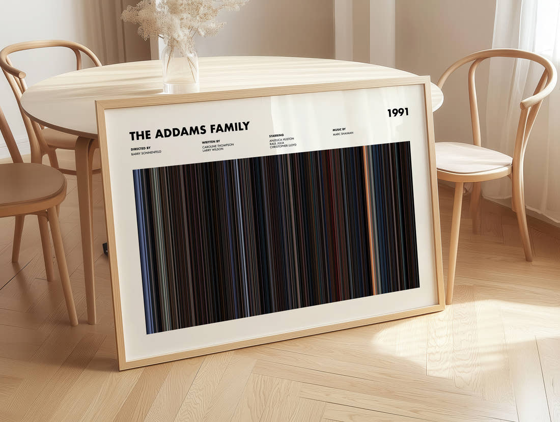 The Addams Family Movie Barcode Poster