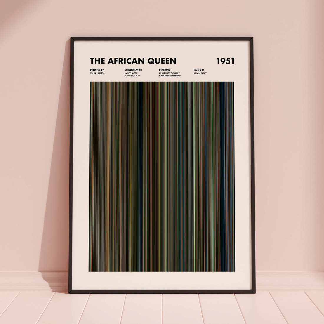 The African Queen Movie Barcode Poster