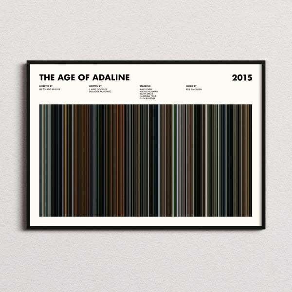 The Age Of Adaline Movie Barcode Poster