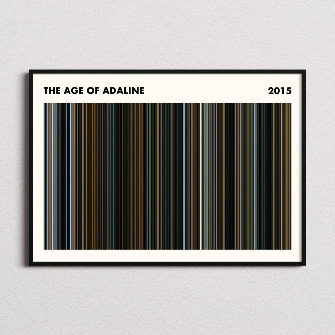 The Age Of Adaline Movie Barcode Poster - Simplified