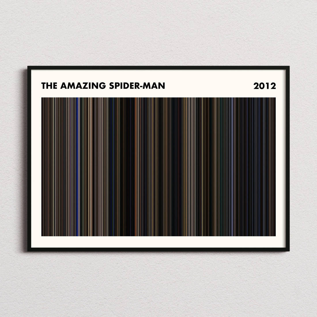 The Amazing Spider-Man Movie Barcode Poster - Simplified