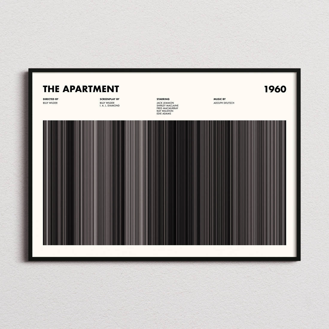 The Apartment Movie Barcode Poster