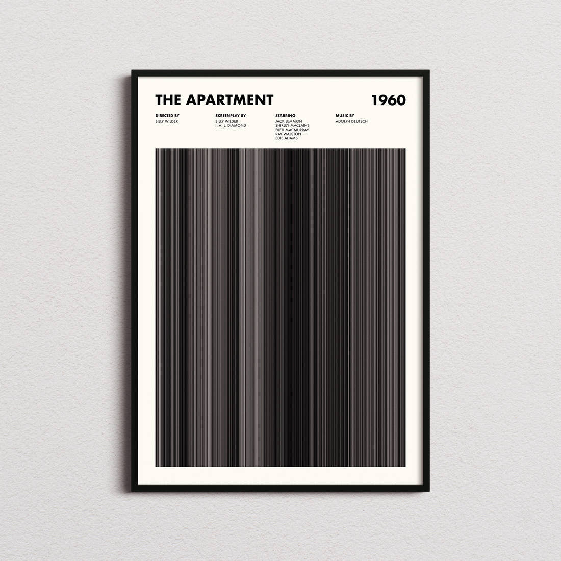 The Apartment Movie Barcode Poster