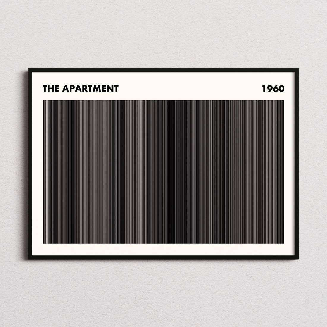 The Apartment Movie Barcode Poster - Simplified