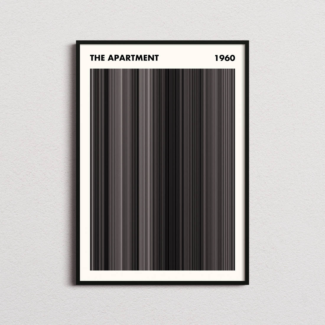 The Apartment Movie Barcode Poster - Simplified