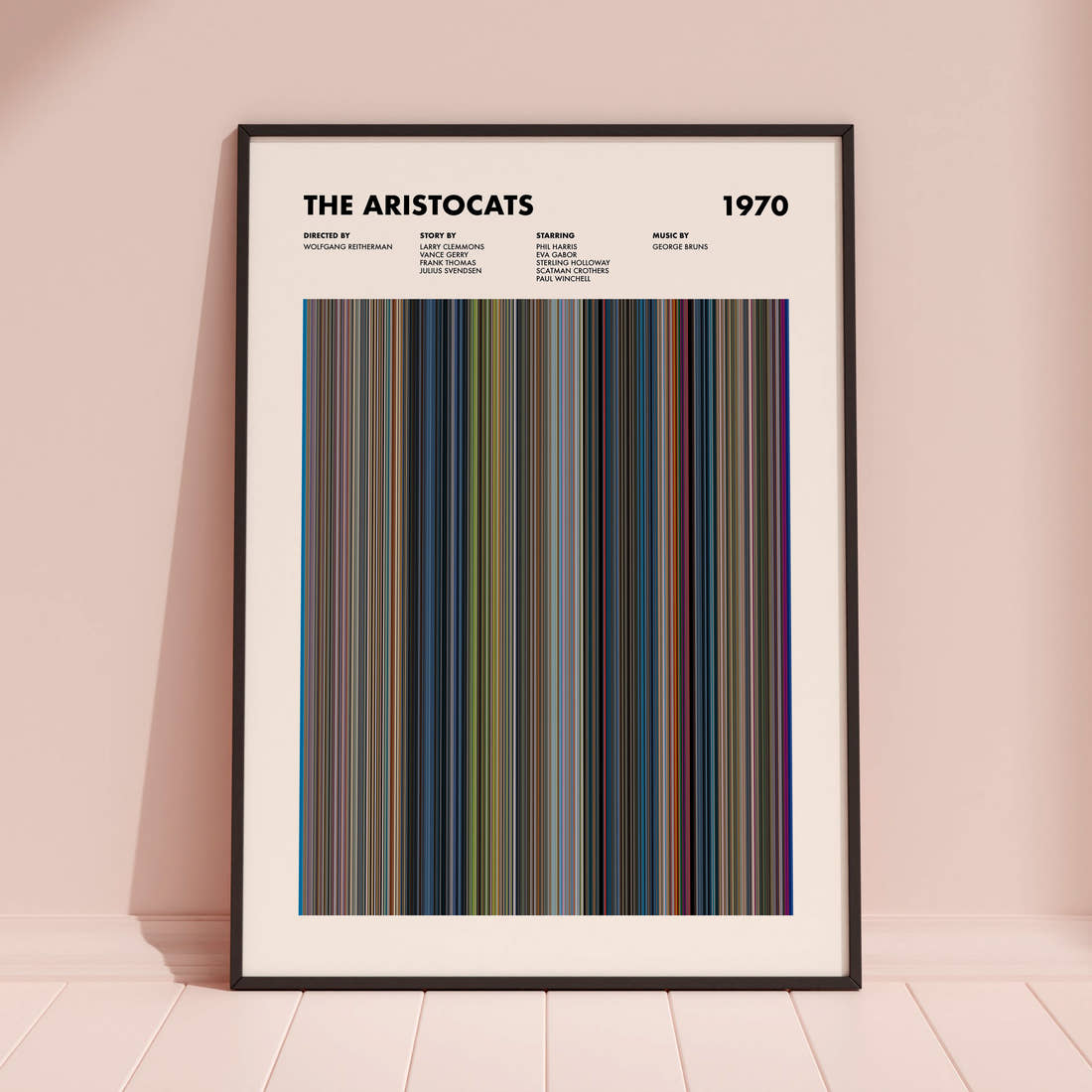 The Aristocats Movie Barcode Poster