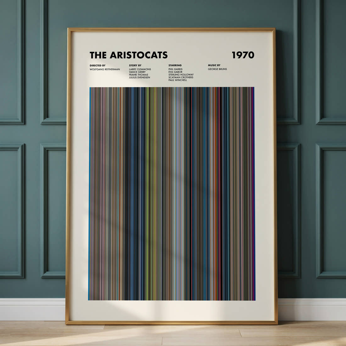 The Aristocats Movie Barcode Poster