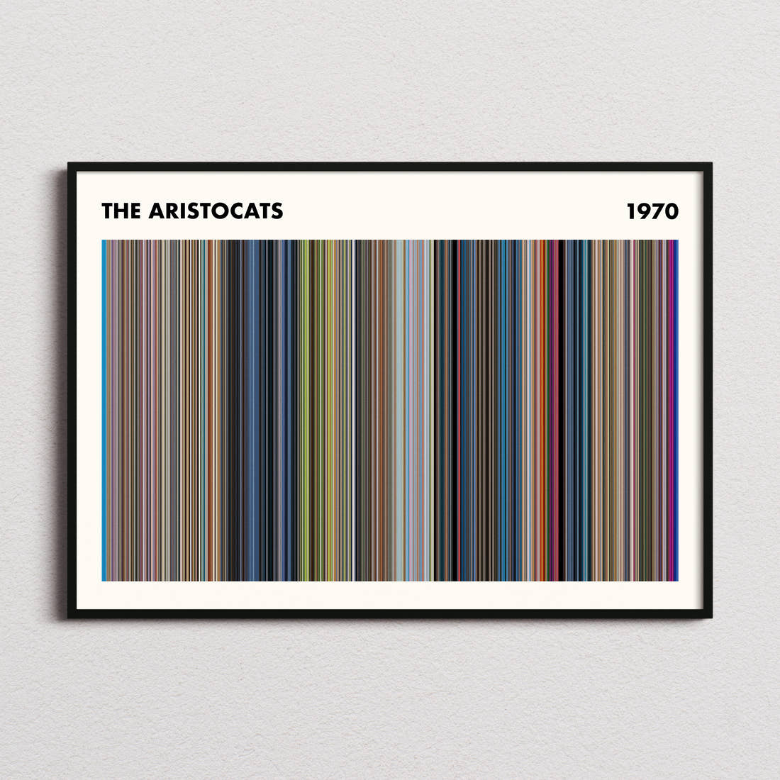 The Aristocats Movie Barcode Poster - Simplified