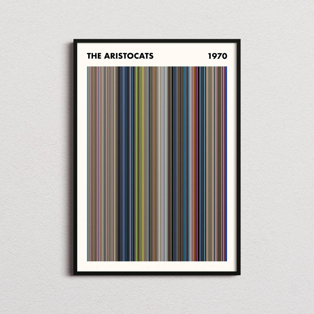 The Aristocats Movie Barcode Poster - Simplified