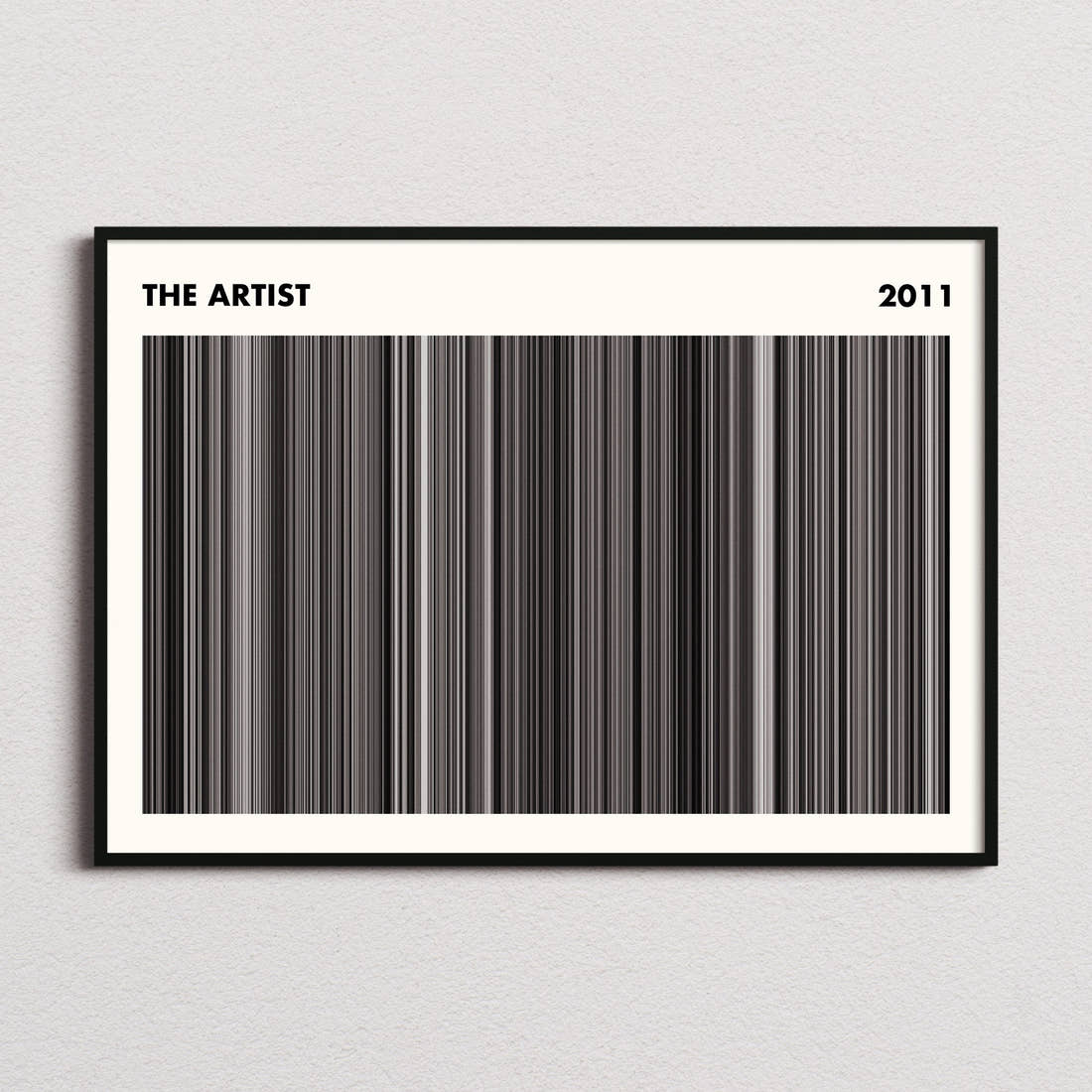The Artist Movie Barcode Poster - Simplified