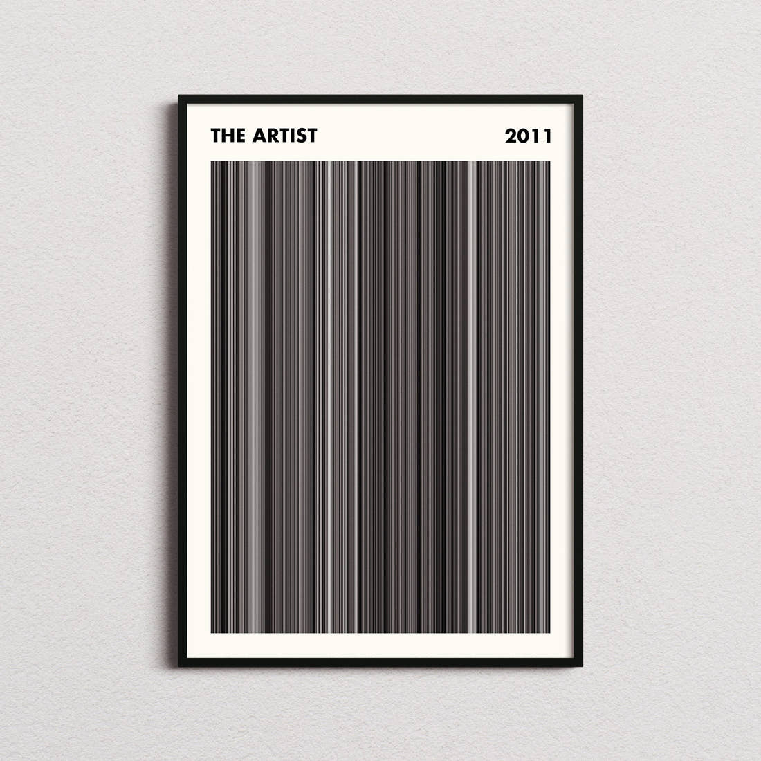 The Artist Movie Barcode Poster - Simplified