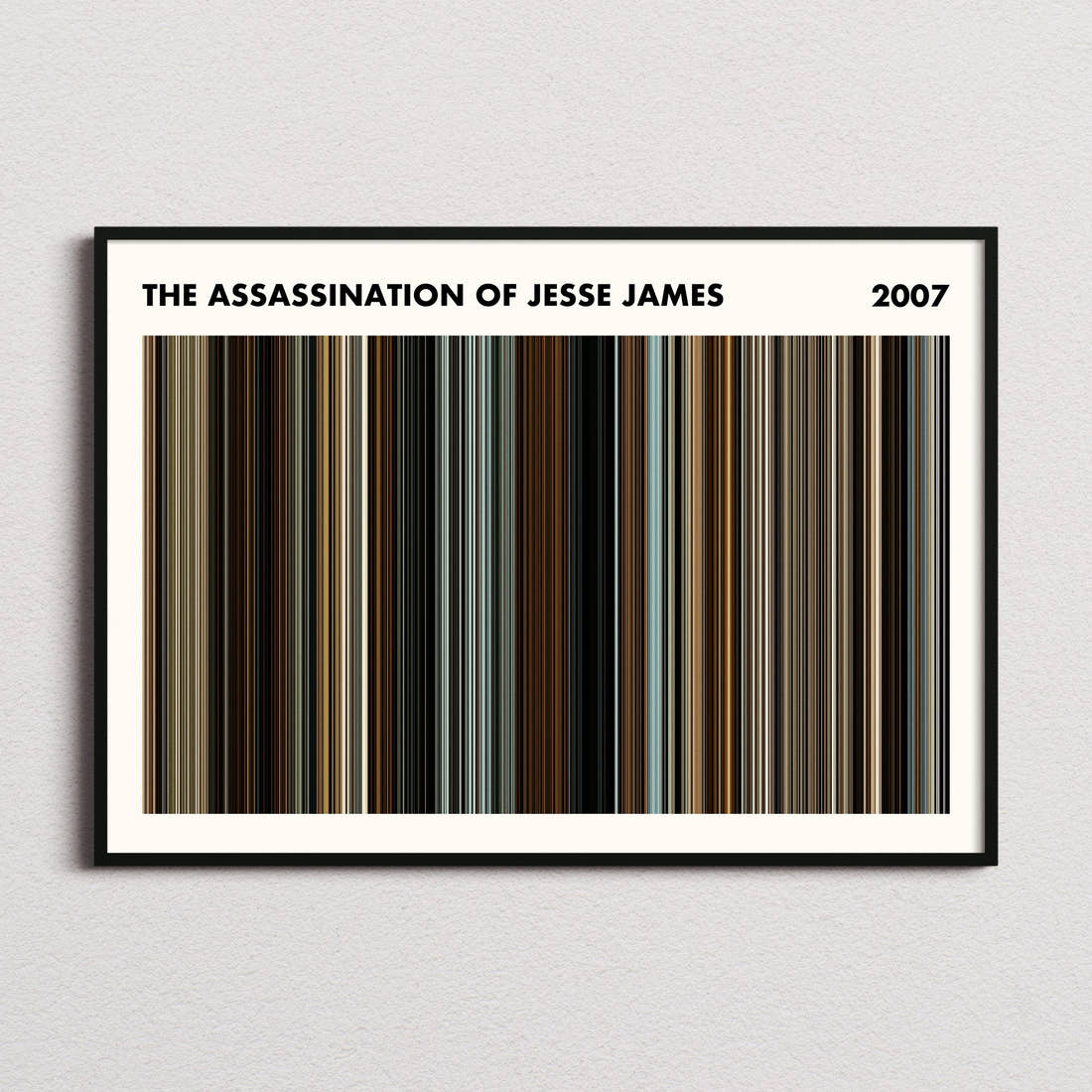 The Assassination of Jesse James Movie Barcode Poster - Simplified