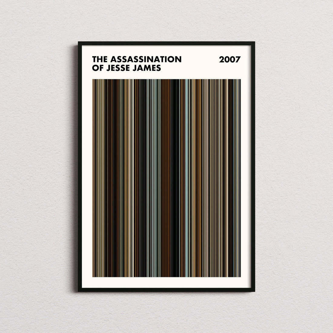 The Assassination of Jesse James Movie Barcode Poster - Simplified