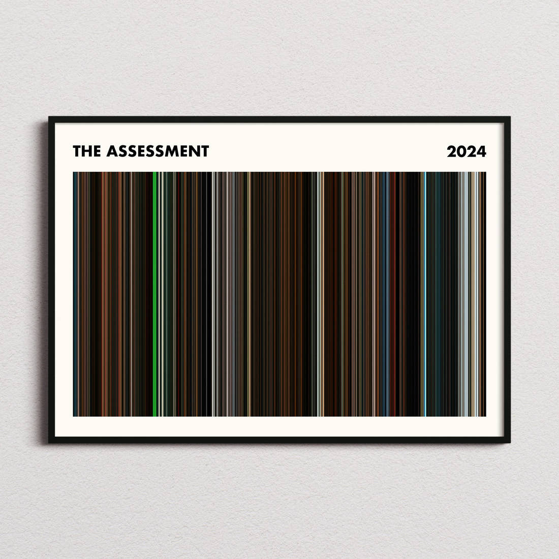 The Assessment Movie Barcode Poster - Simplified