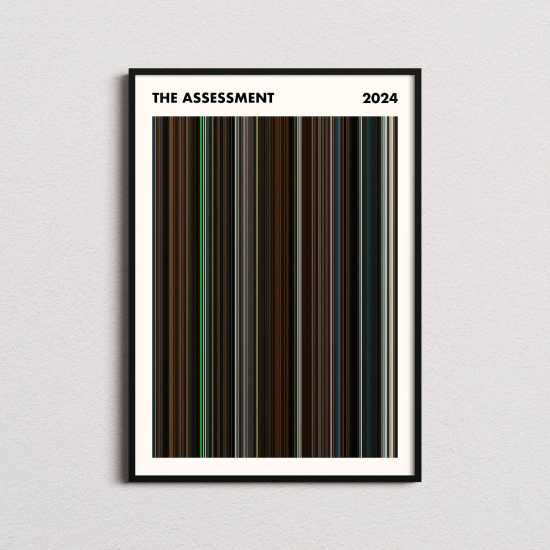 The Assessment Movie Barcode Poster - Simplified