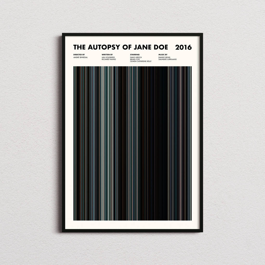 The Autopsy of Jane Doe Movie Barcode Poster