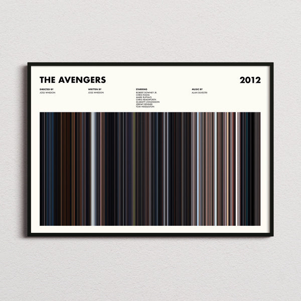 The Avengers Movie Barcode Poster