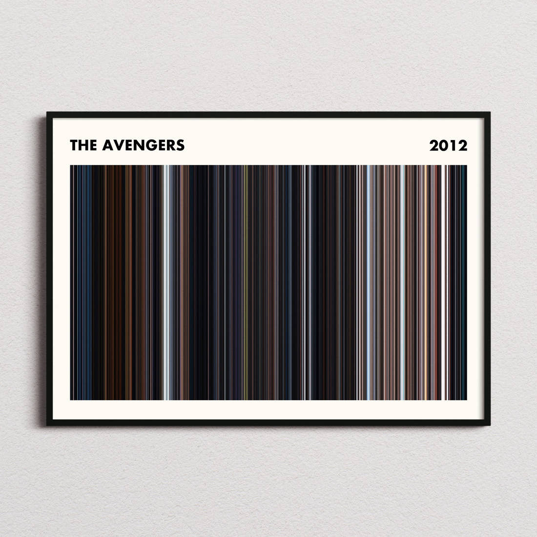 The Avengers Movie Barcode Poster - Simplified