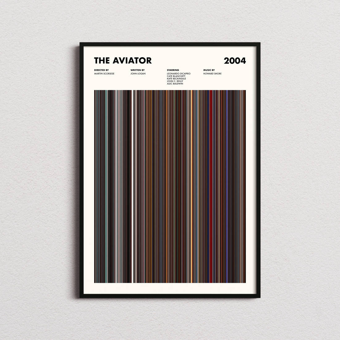The Aviator Movie Barcode Poster