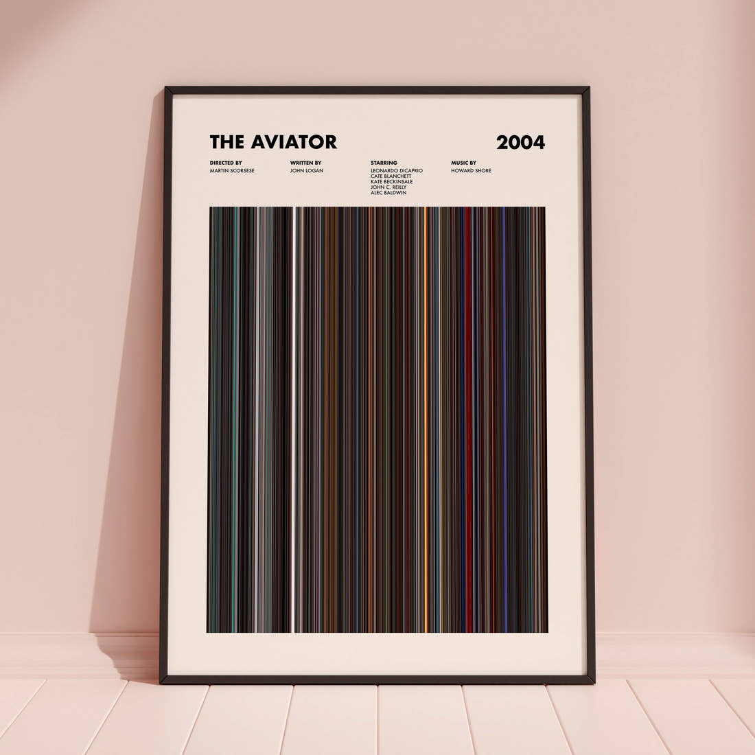 The Aviator Movie Barcode Poster
