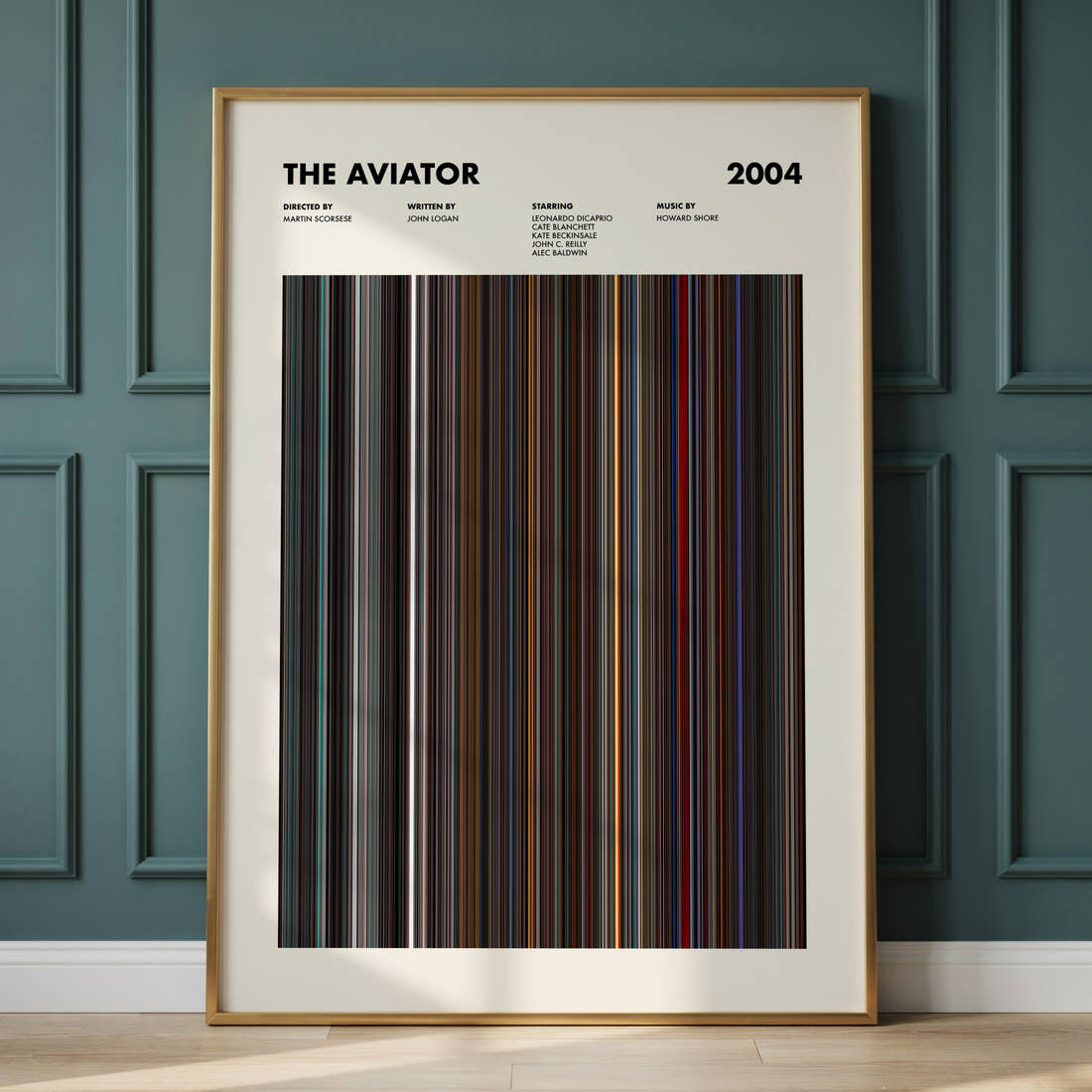 The Aviator Movie Barcode Poster