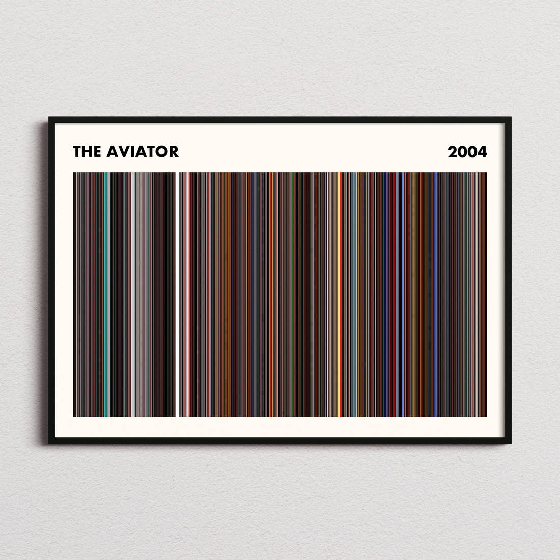 The Aviator Movie Barcode Poster - Simplified