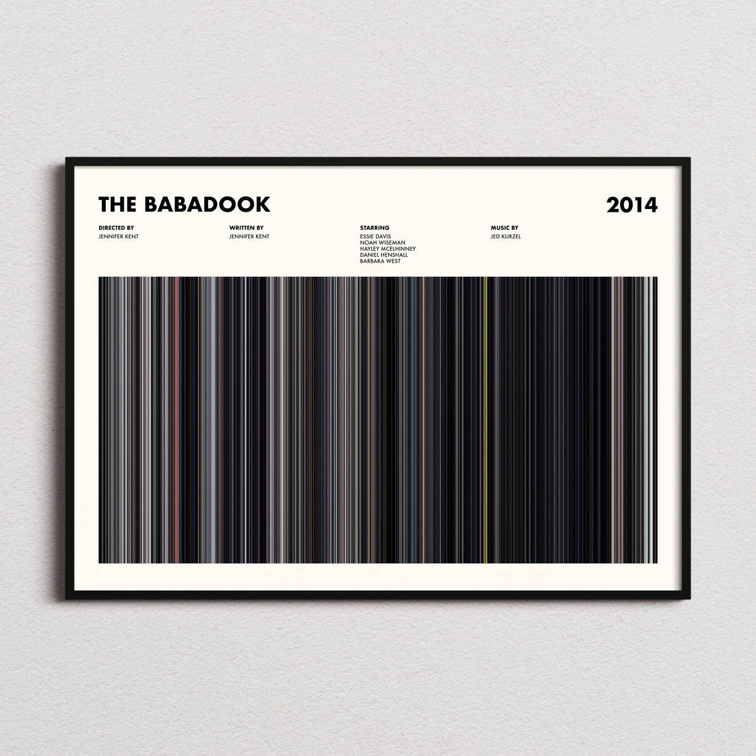The Babadook Movie Barcode Poster