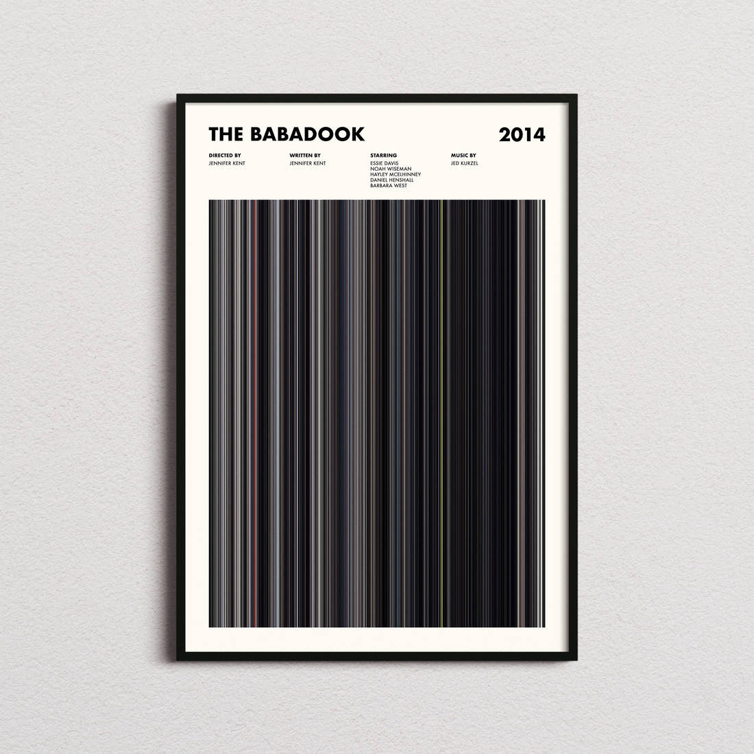 The Babadook Movie Barcode Poster
