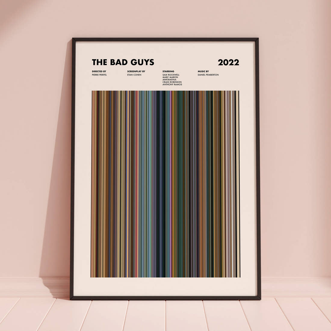 The Bad Guys Movie Barcode Poster