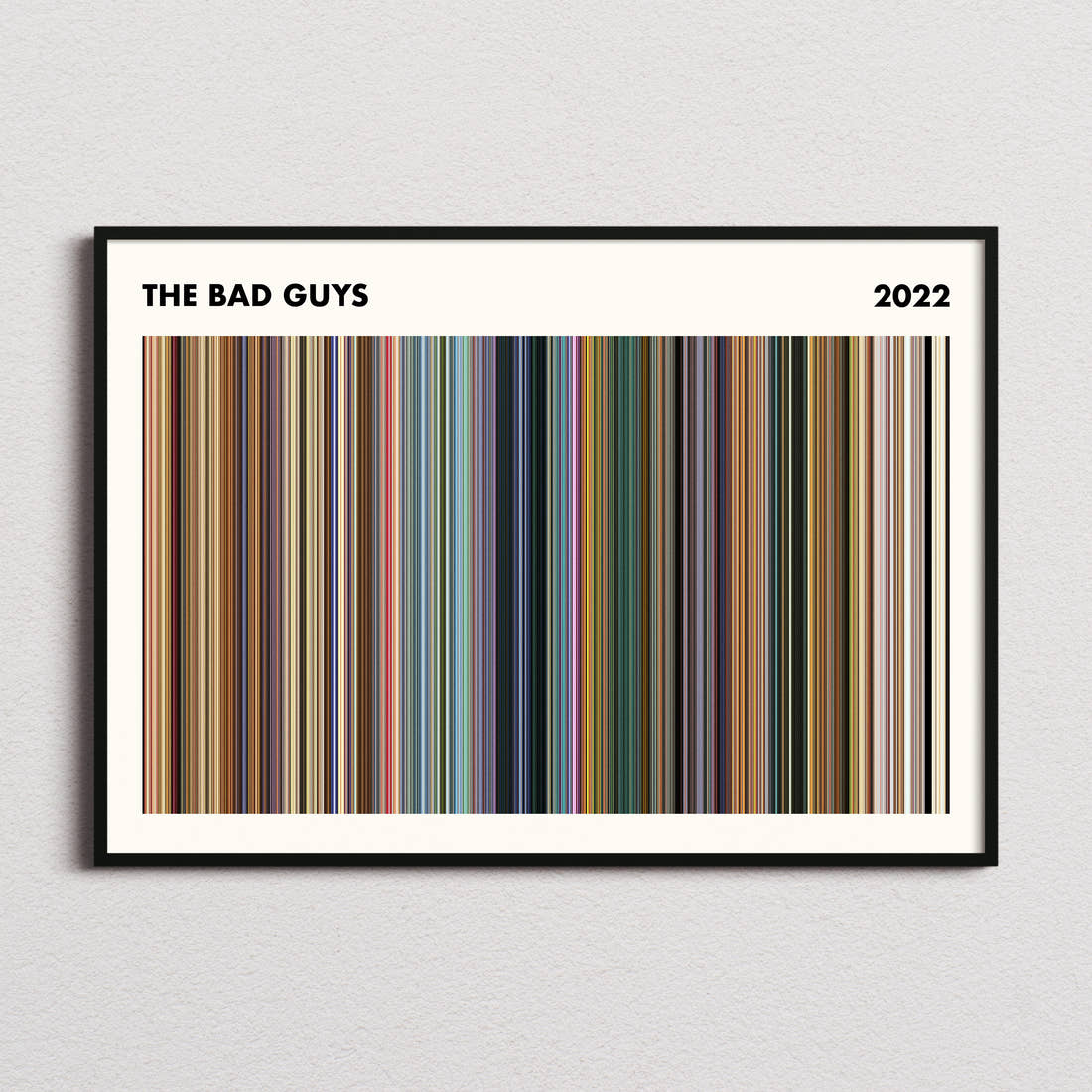 The Bad Guys Movie Barcode Poster - Simplified