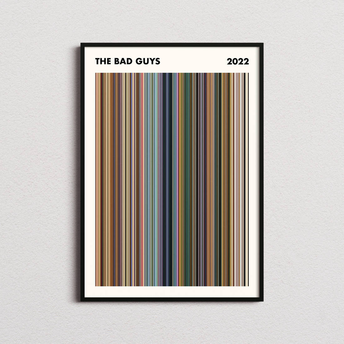 The Bad Guys Movie Barcode Poster - Simplified