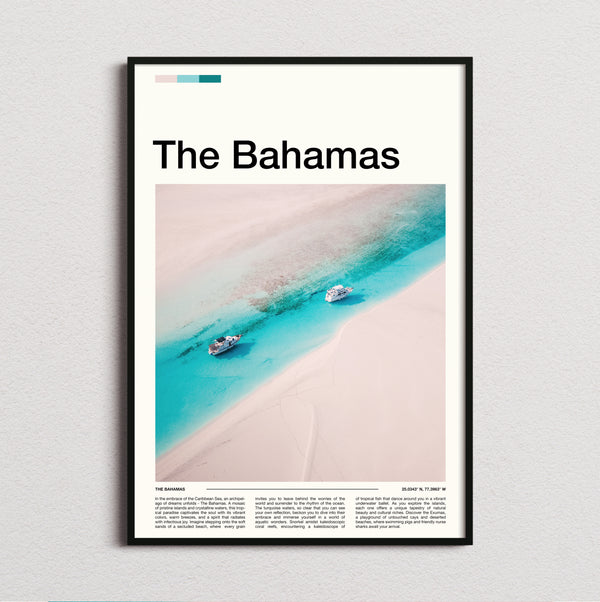 The Bahamas - Boats On Turquoise Water - Travel Print